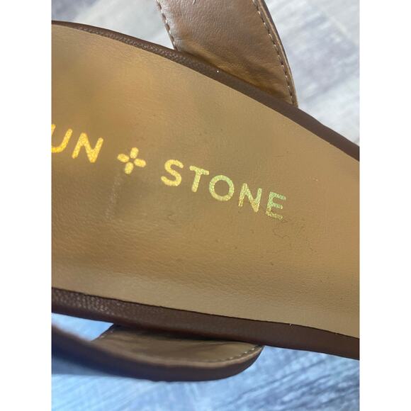 Sun + Stone Lillah Block Heel Platform Dress Sandals, Brown Women Size 11M NWOT - Picture 7 of 12